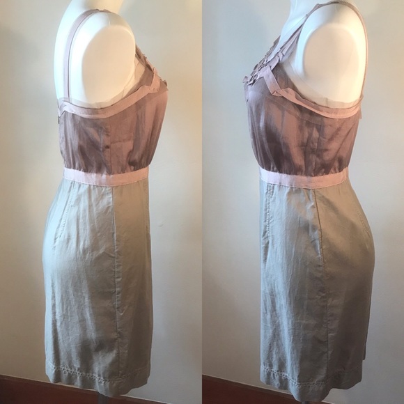 LOFT Ann Taylor Dress, Petite, NWOT (New Without Tags), Ribbons and Mesh, Bronze - Picture 15 of 16